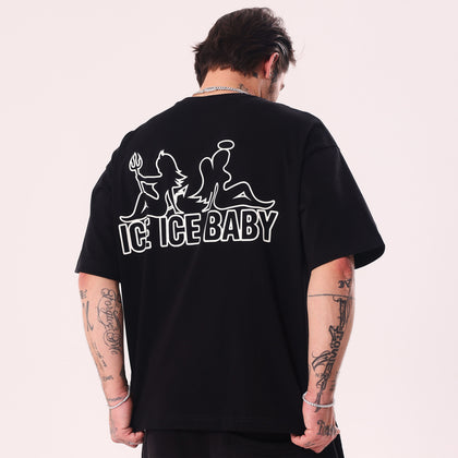 Koszulka ICE ICE BABY Fluo Czarna Boxy Fit