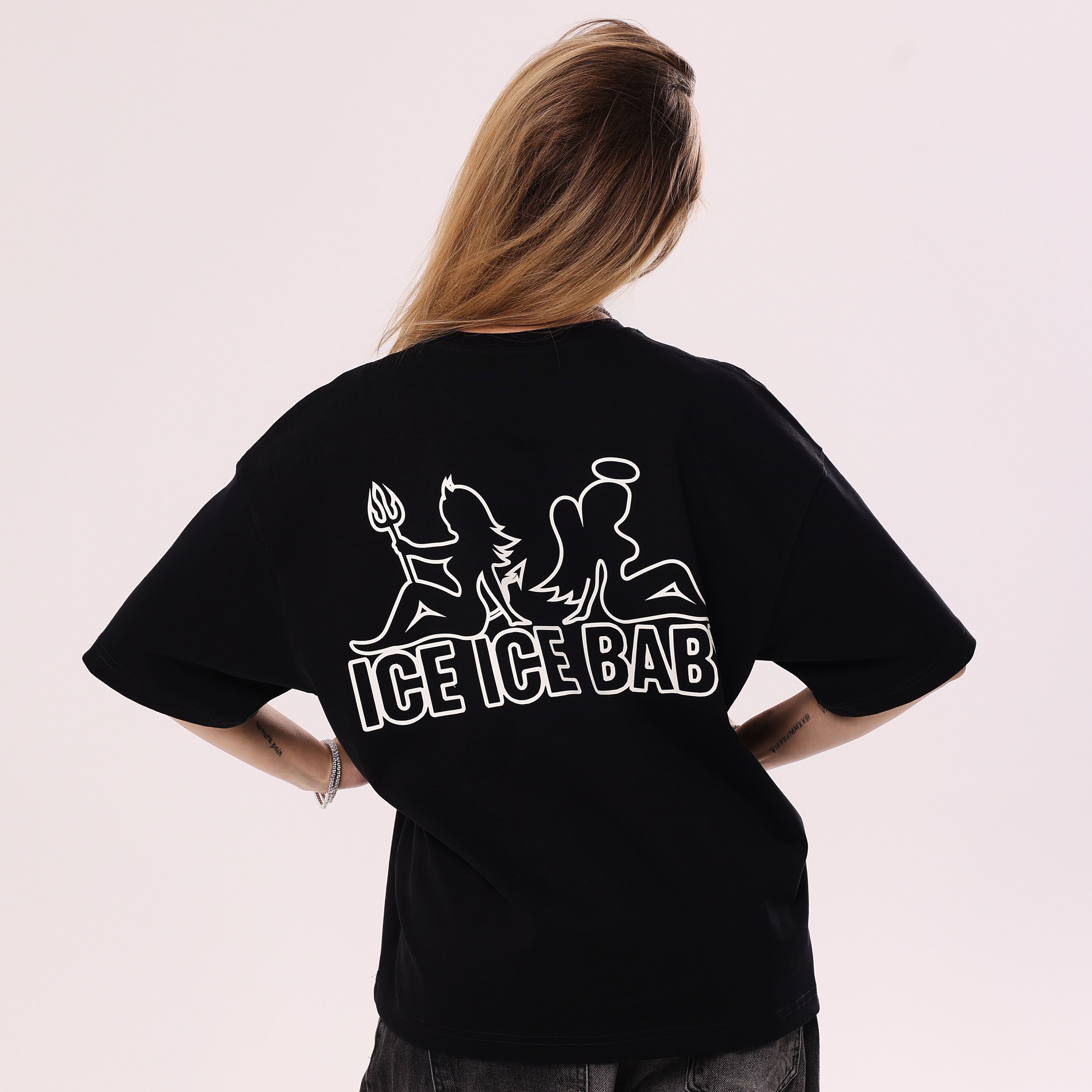 Koszulka ICE ICE BABY Fluo Czarna Boxy Fit