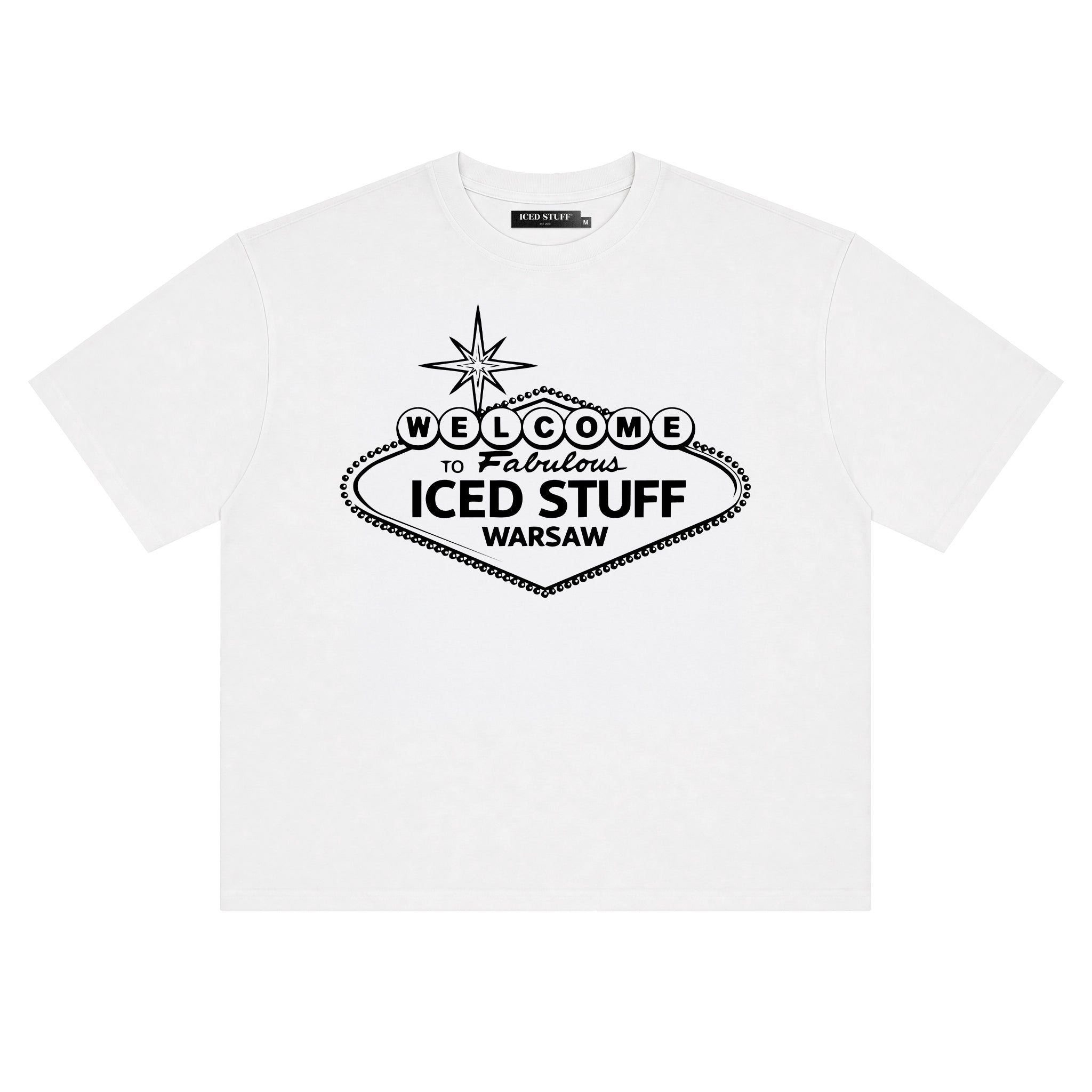 Koszulka Welcome to ICED STUFF Biała Boxy Fit