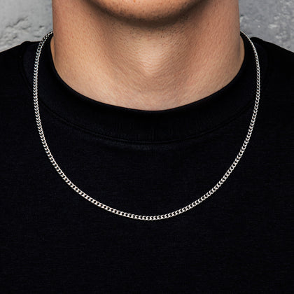 Łańcuch Miami Cuban Link 3mm Białe Złoto
