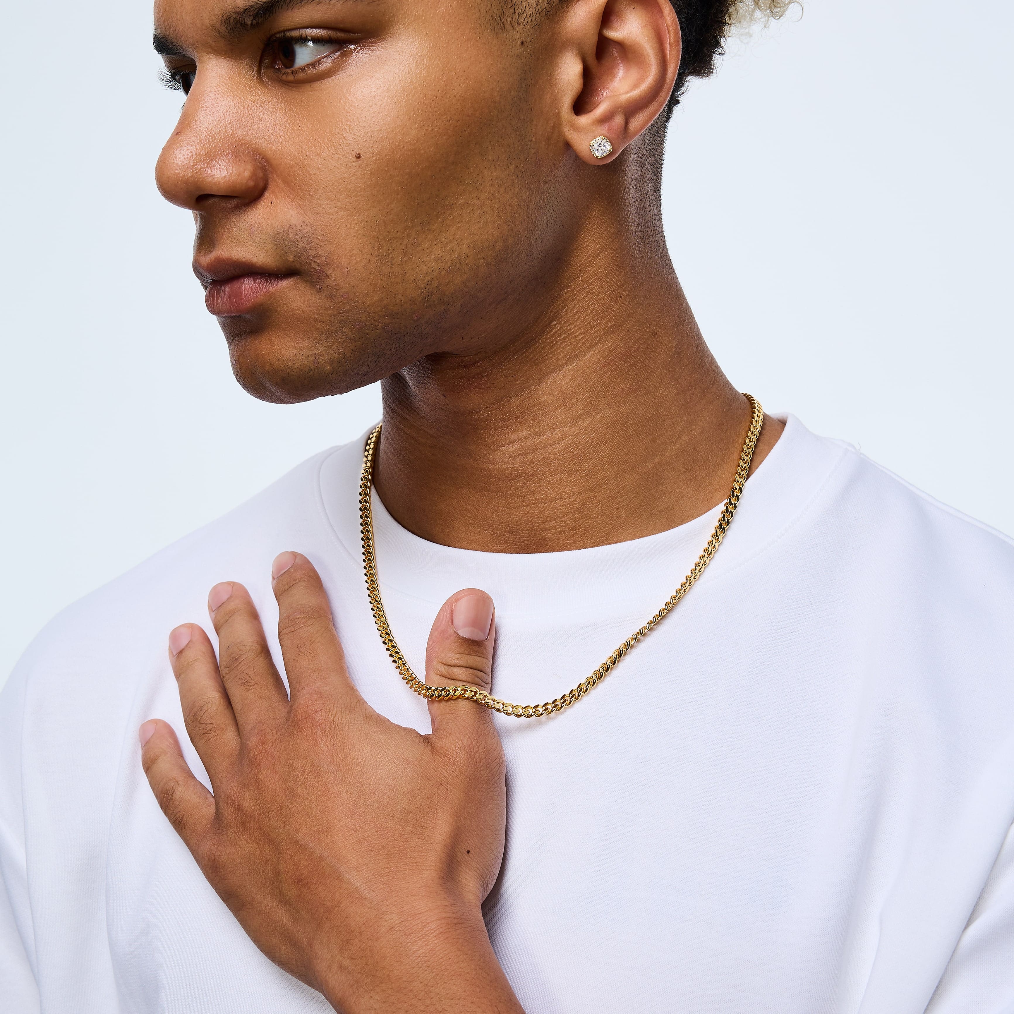 Łańcuch Curb Cuban Link 5mm Złoto