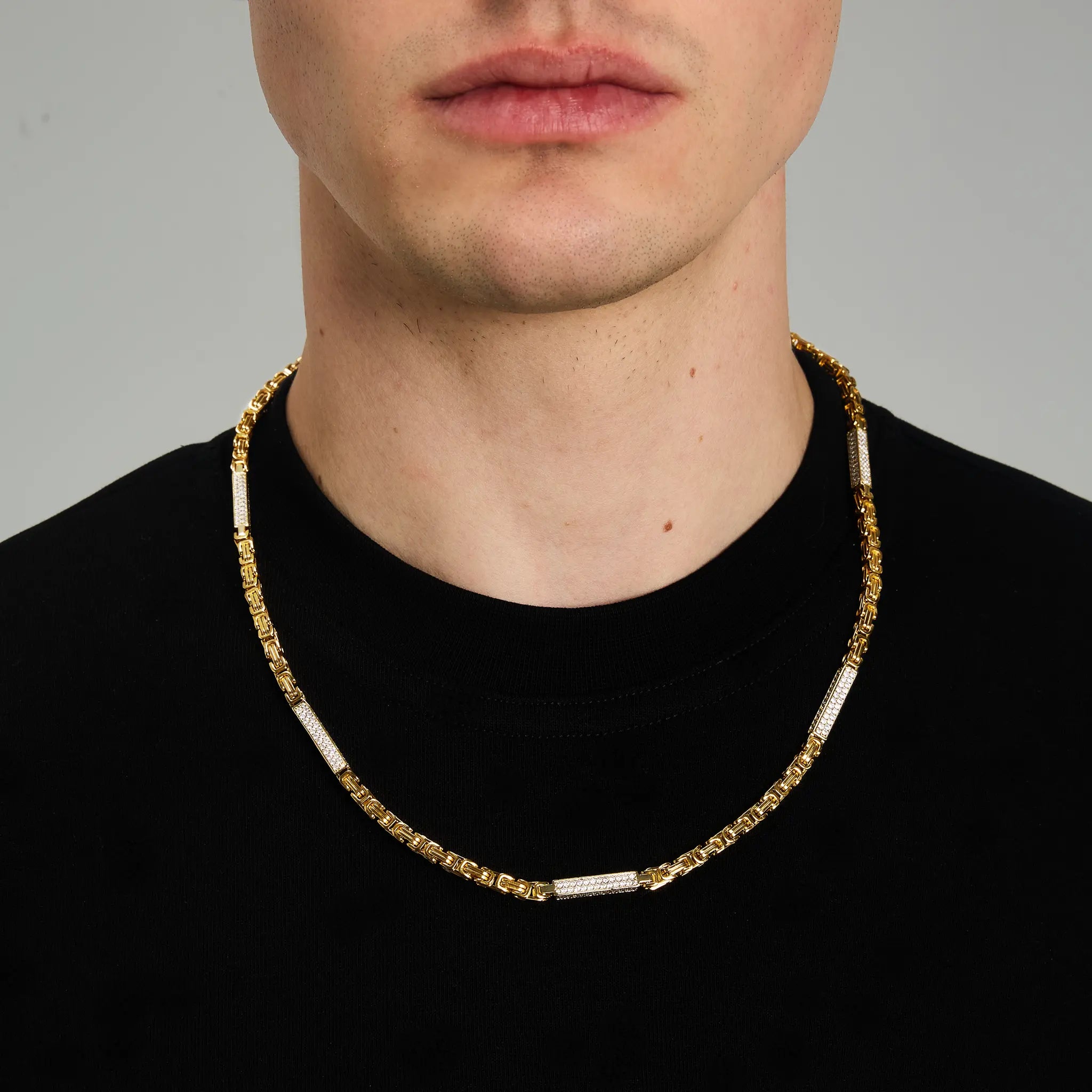 Łańcuch Królewski Iced 4mm Złoto