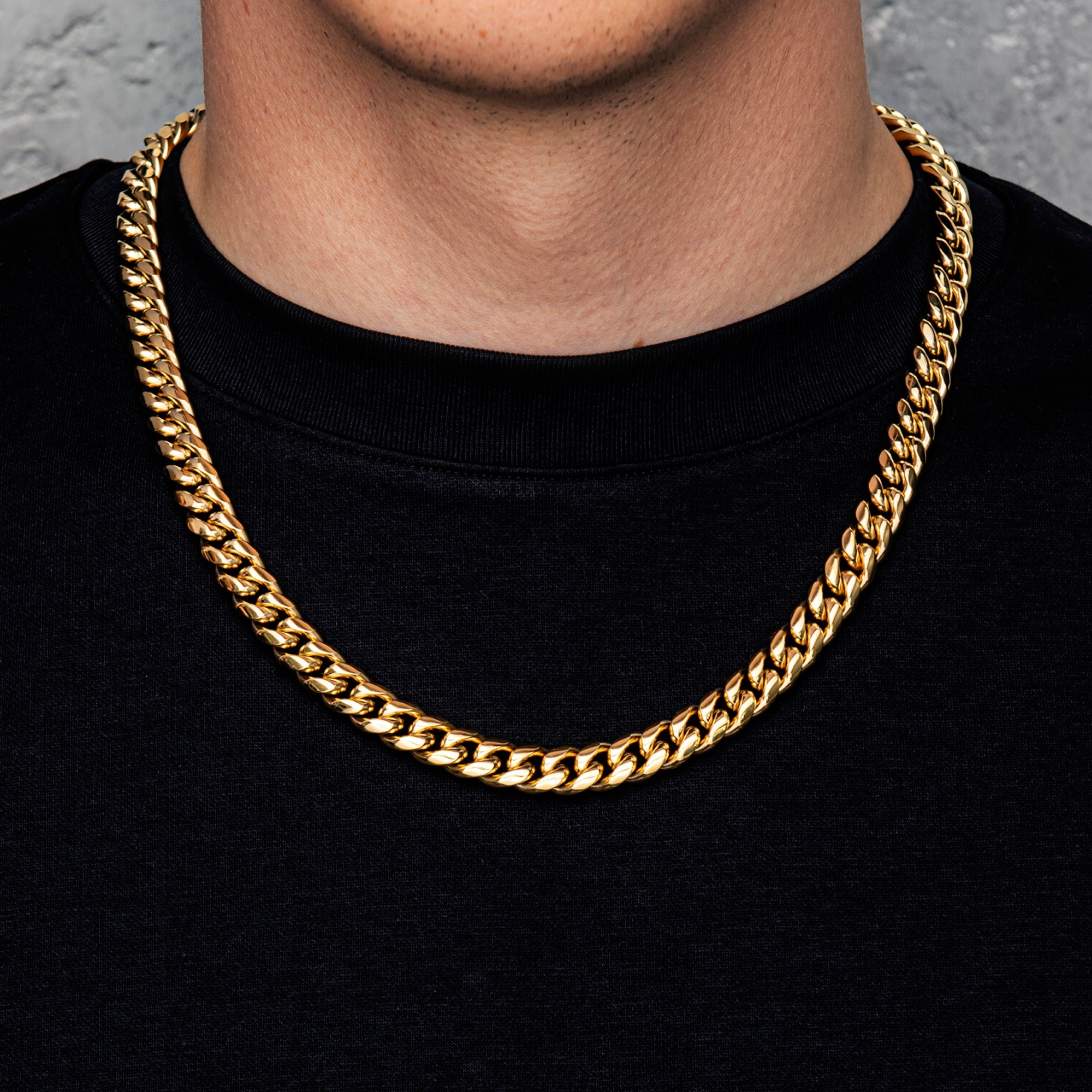Łańcuch Miami Cuban Link 10mm Złoto