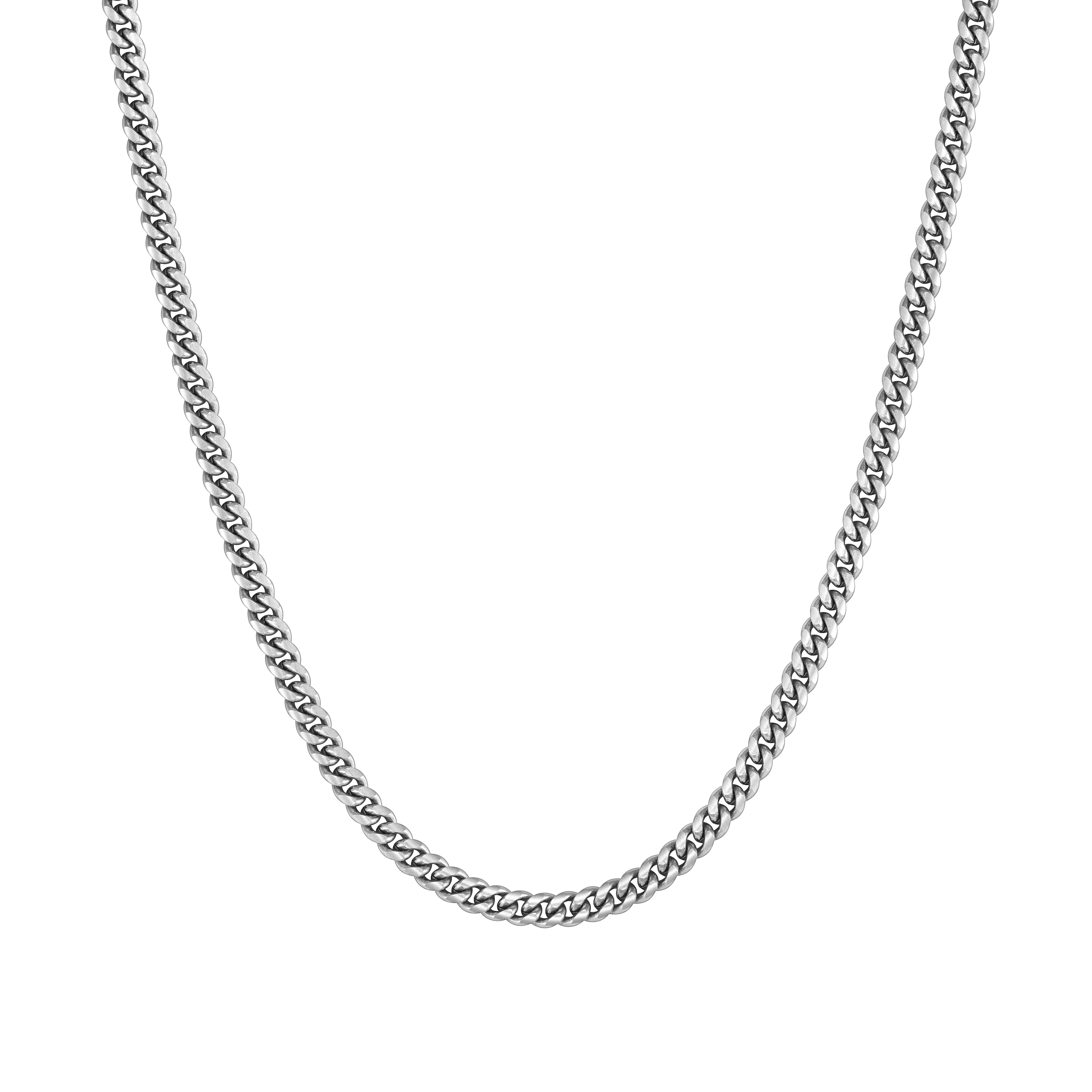 Łańcuch Miami Cuban Link 6mm Raw Białe Złoto