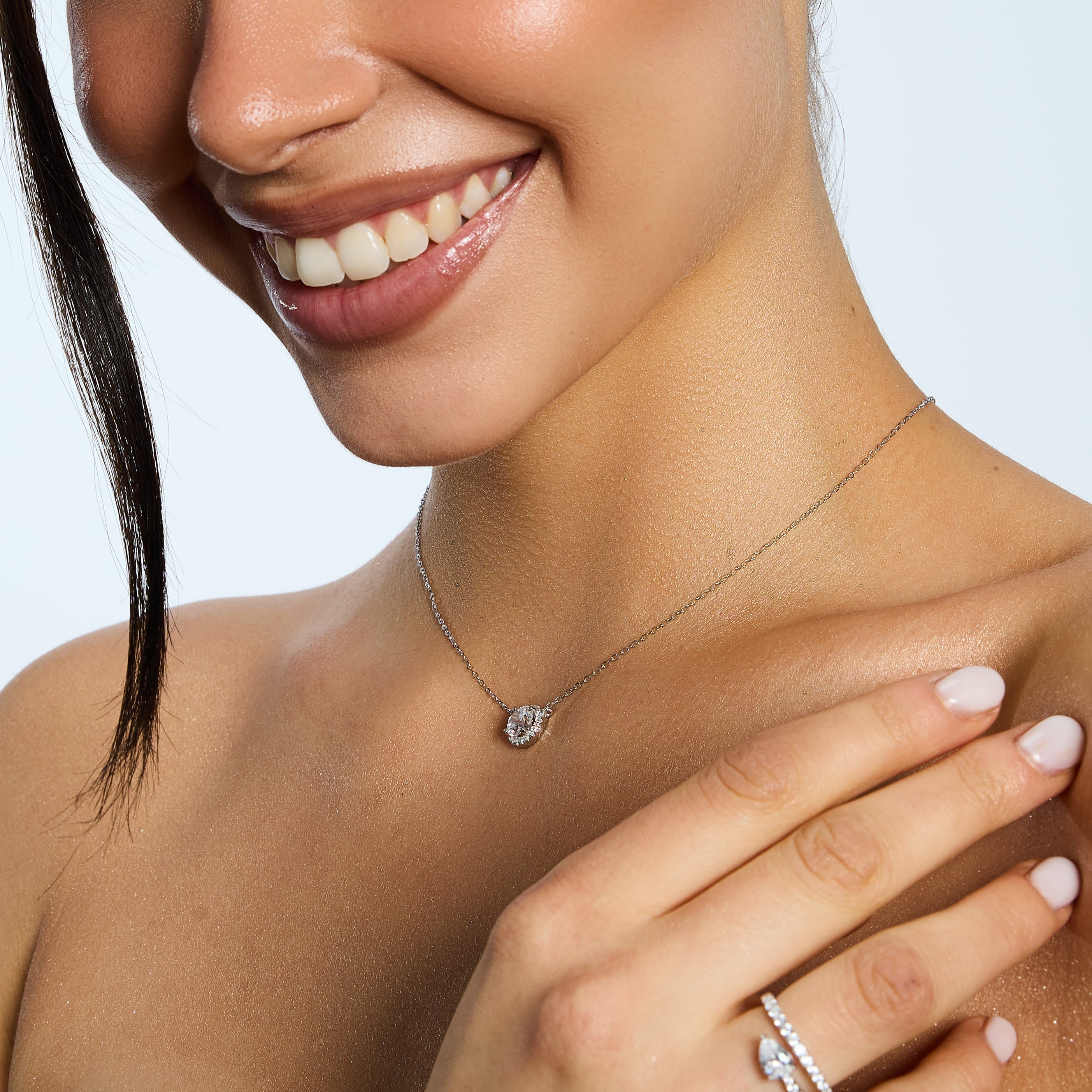 Naszyjnik Diamond Halo S925