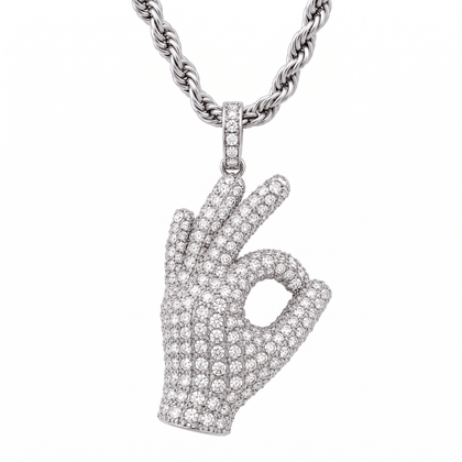 Naszyjnik Diamond ICE Glove Białe Złoto