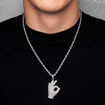 Naszyjnik Diamond ICE Glove Białe Złoto