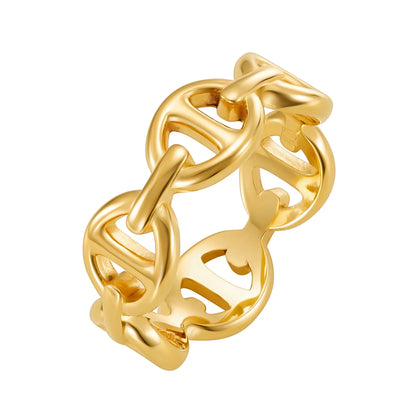 Pierścień Anchor Złoto