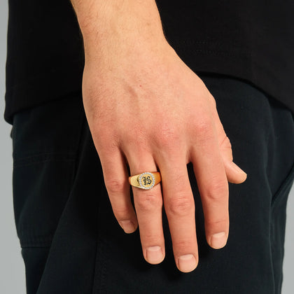 Pierścień Diamond IS Gothic S925 Białe Złoto