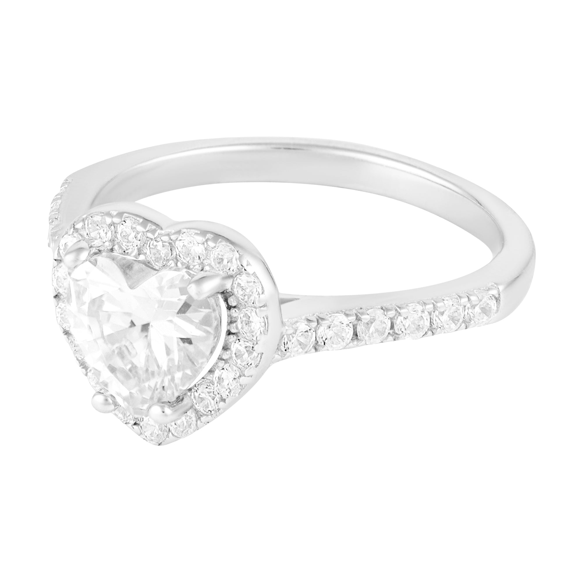 Pierścionek Heart Gem White Serce S925