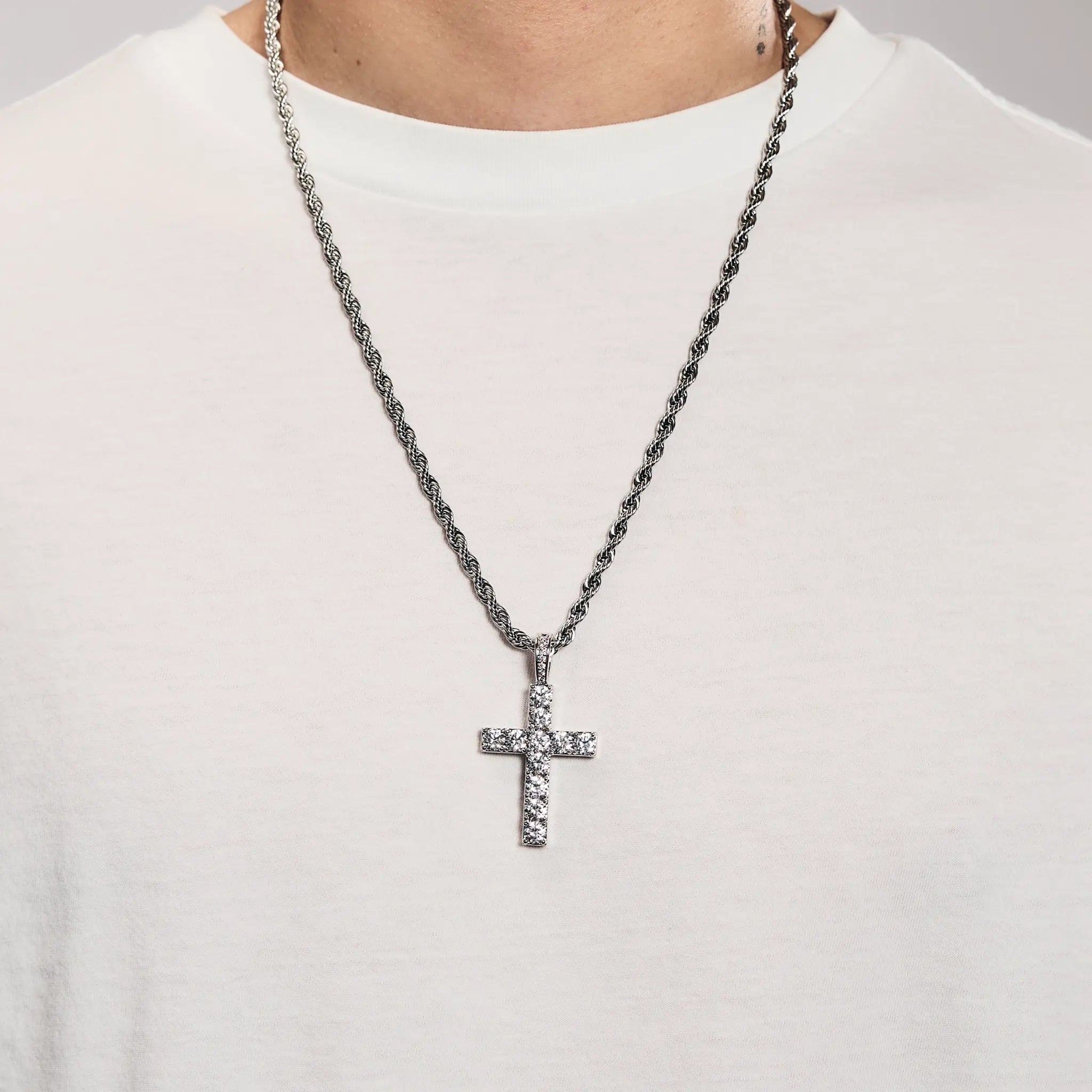 Zawieszka Diamond Cross Białe Złoto