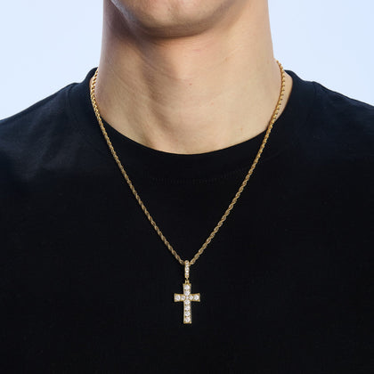 Zawieszka Diamond Gem Cross Złoto