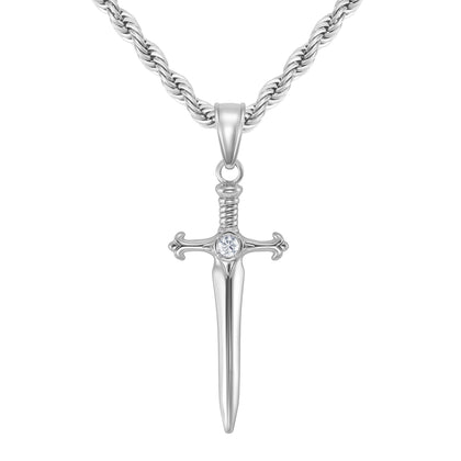 Zawieszka Diamond Sword Białe Złoto