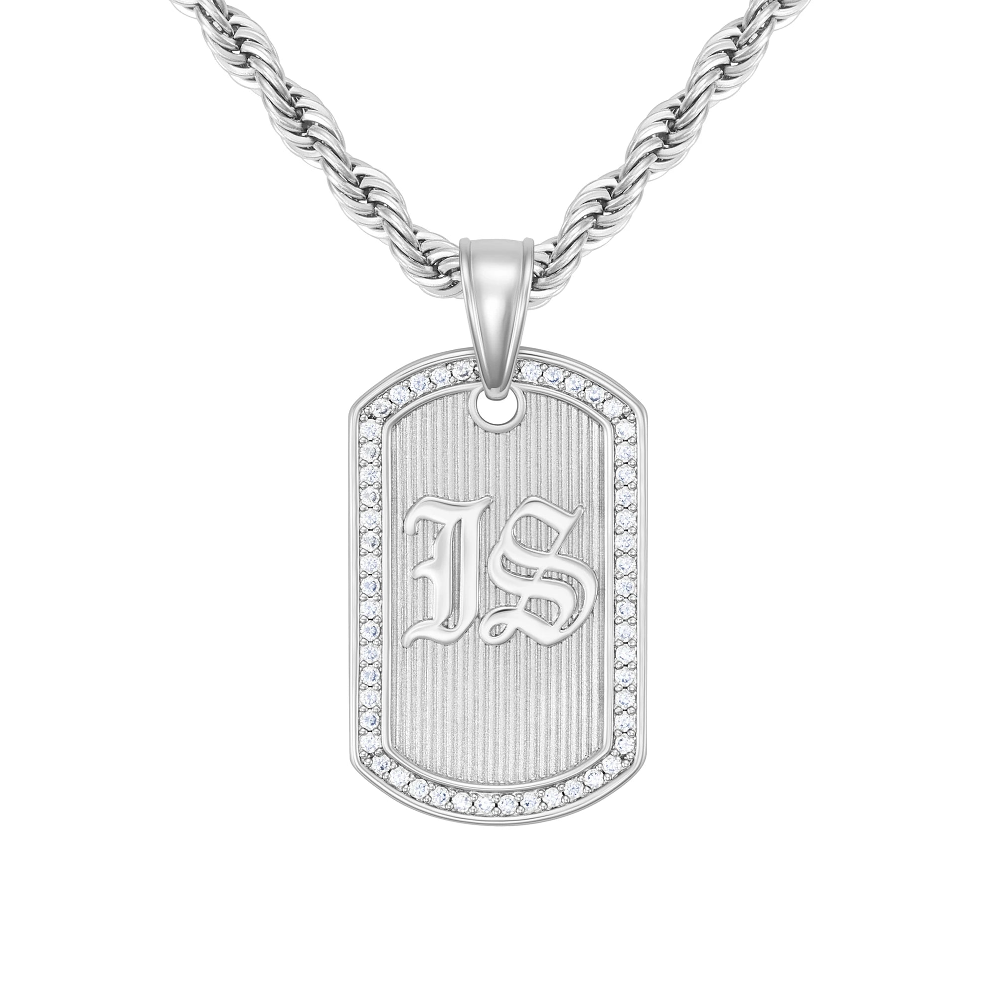 Zawieszka Goth Tag IS Białe Złoto