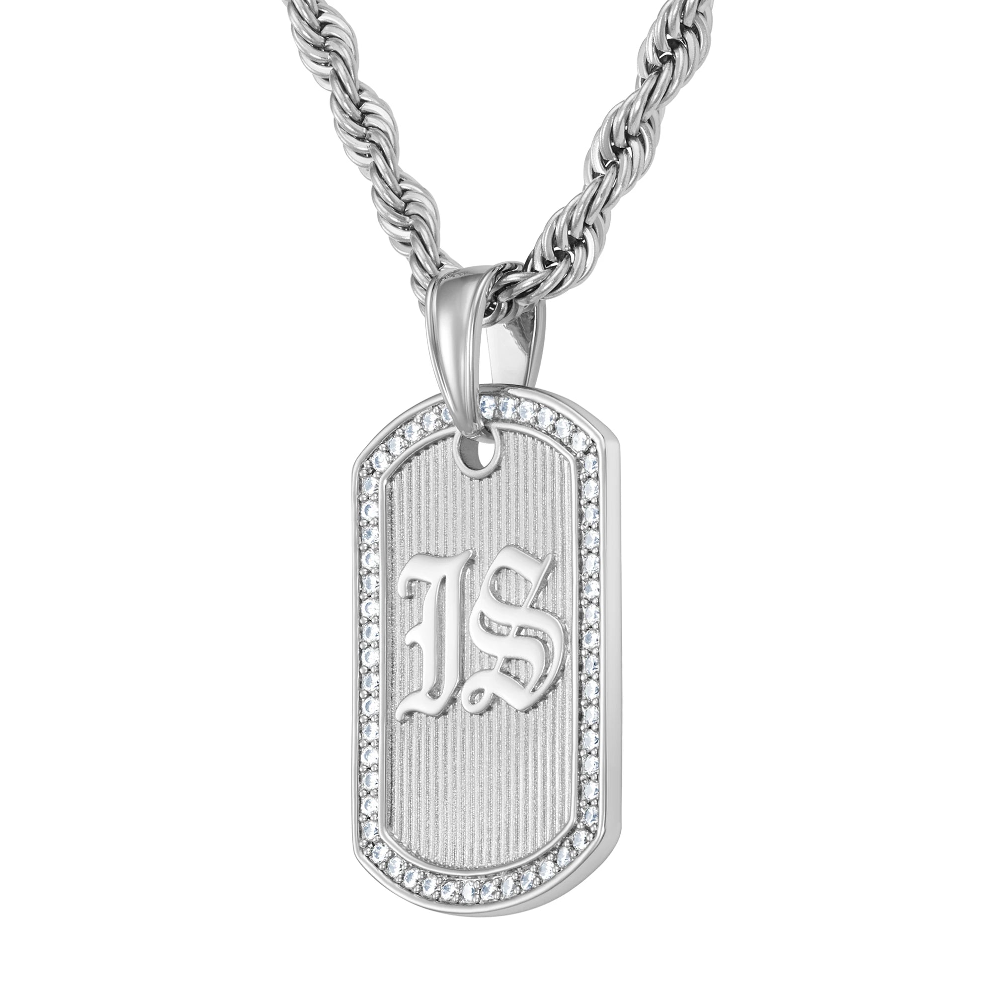 Zawieszka Goth Tag IS Białe Złoto