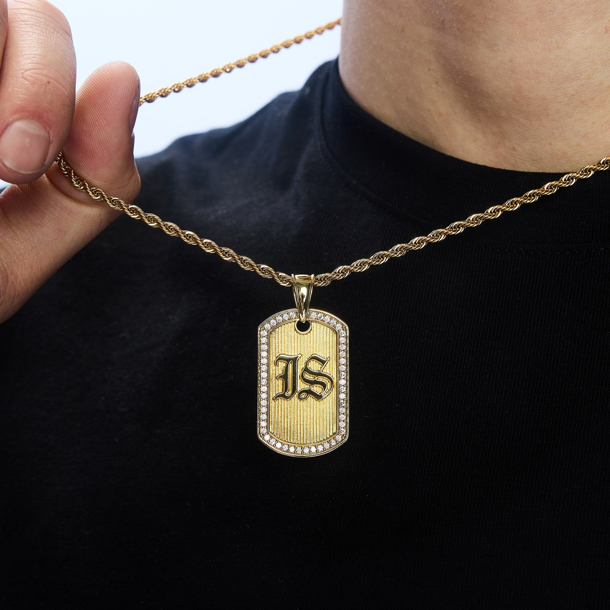 Zawieszka Goth Tag IS Złoto