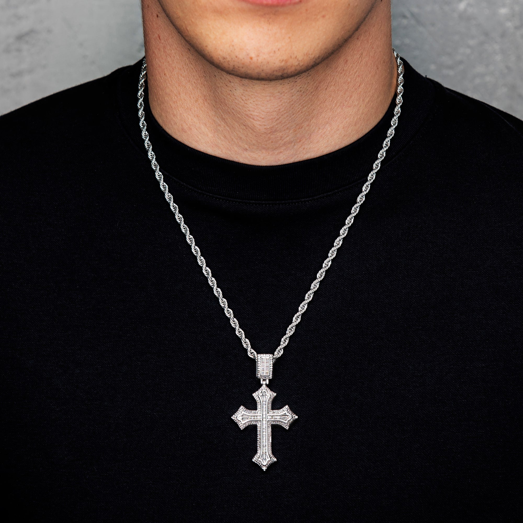 Zawieszka 2Pac Cross Białe Złoto