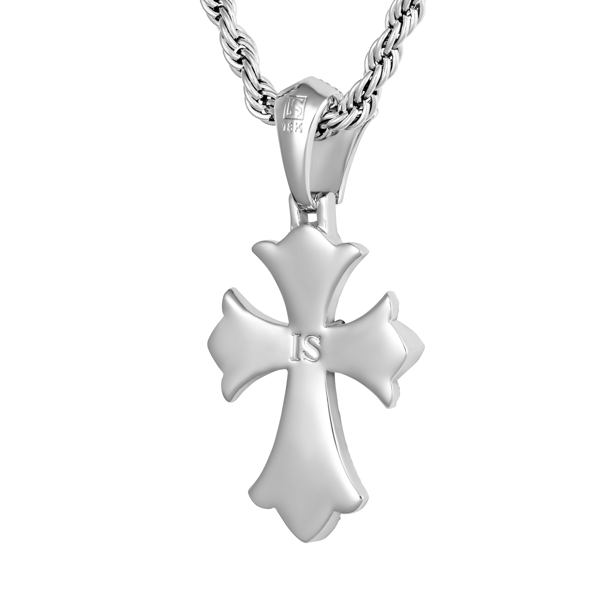 Zawieszka Diamond Reborn Cross Białe Złoto