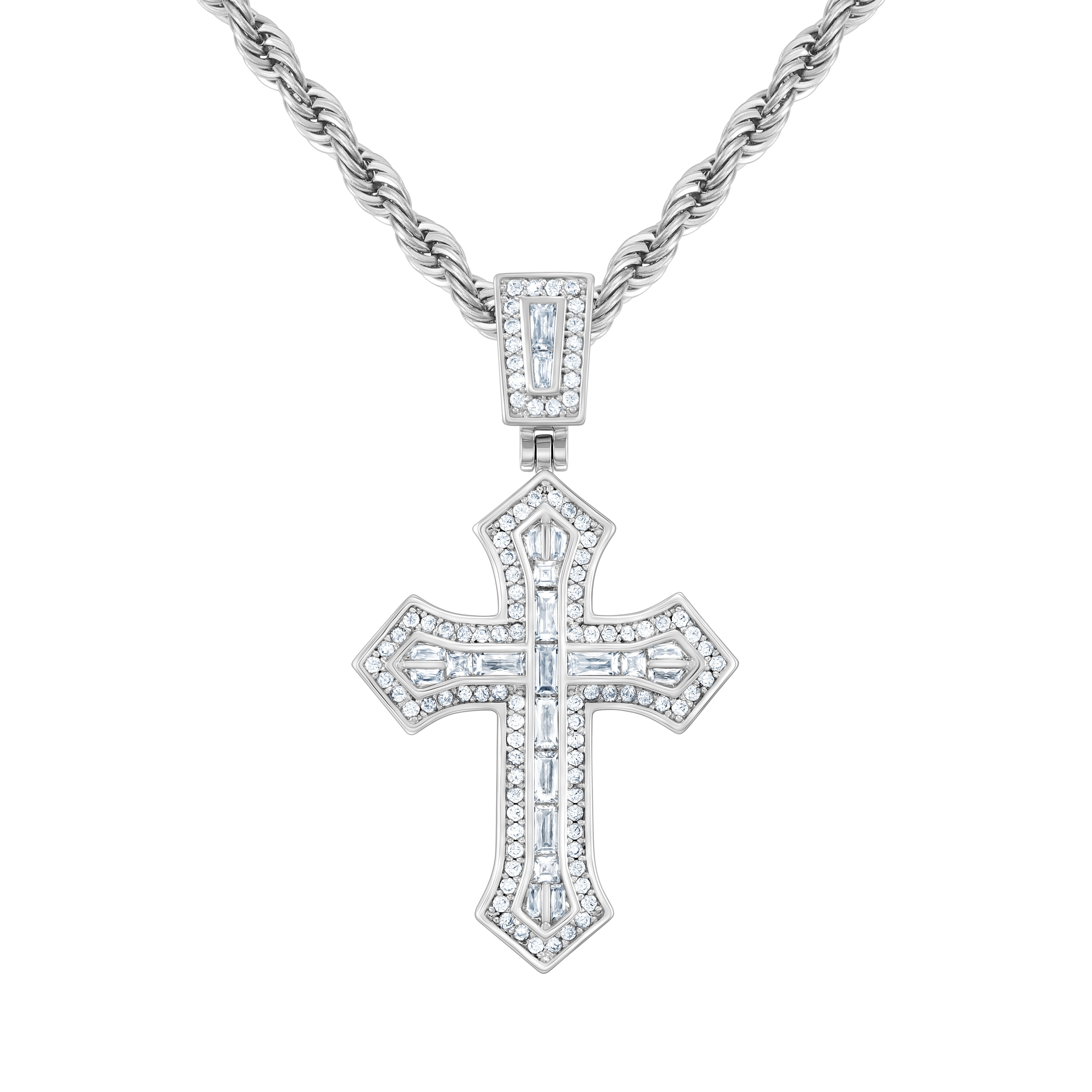 Zawieszka Micro 2Pac Cross Białe Złoto