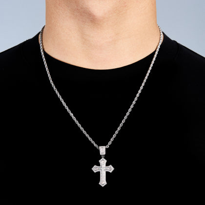 Zawieszka Micro 2Pac Cross Białe Złoto