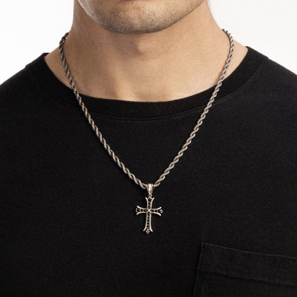 Zestaw Sharp Cross Duo Raw Stack Białe Złoto