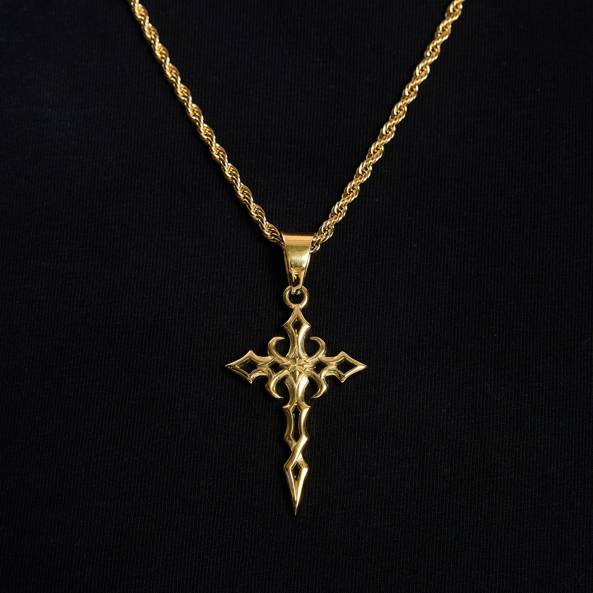 Zawieszka Tribal Cross Złoto