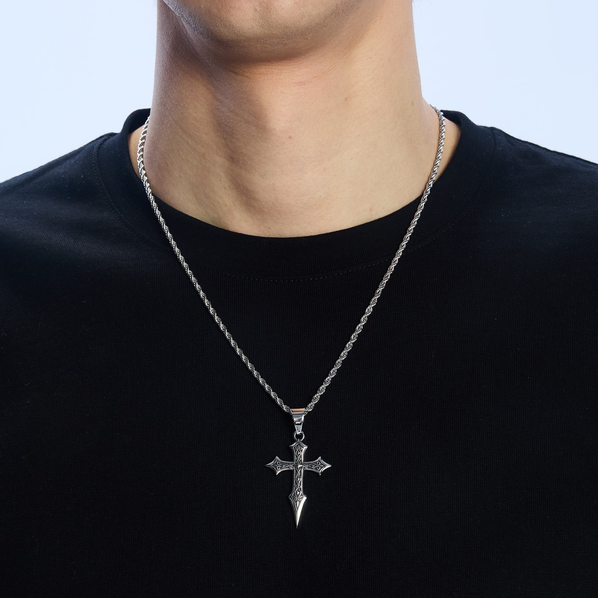 Zawieszka Viking Cross Białe Złoto