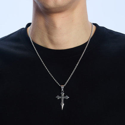 Zawieszka Viking Cross Białe Złoto