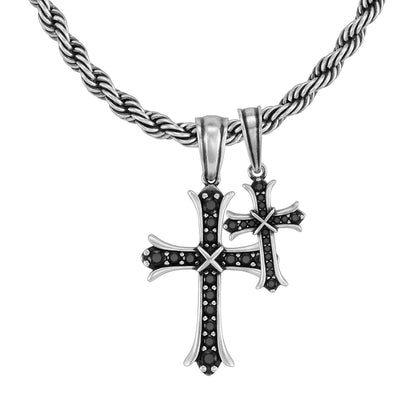 Zestaw Sharp Cross Duo Raw Stack Białe Złoto