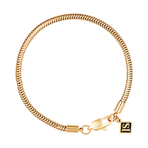 Bransoletka Round Snake 3mm Żmijka Złoto