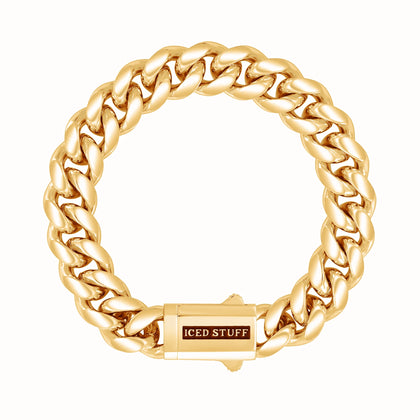 Bransoletka Premium Miami Cuban Link 12mm Złoto