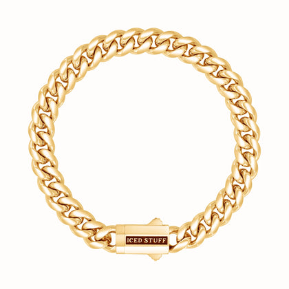 Bransoletka Premium Miami Cuban Link 8mm Złoto