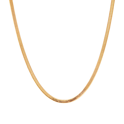 Łańcuch Flat Snake 3mm Żmijka Złoto