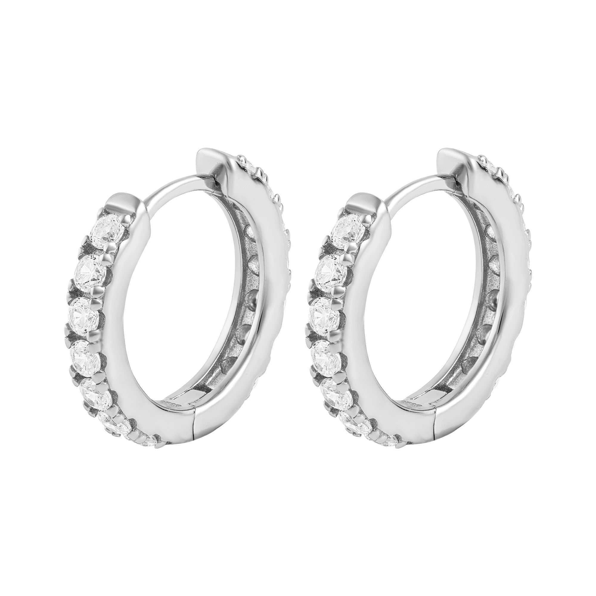 Kolczyki Diamond 15mm Women Collection Białe Złoto