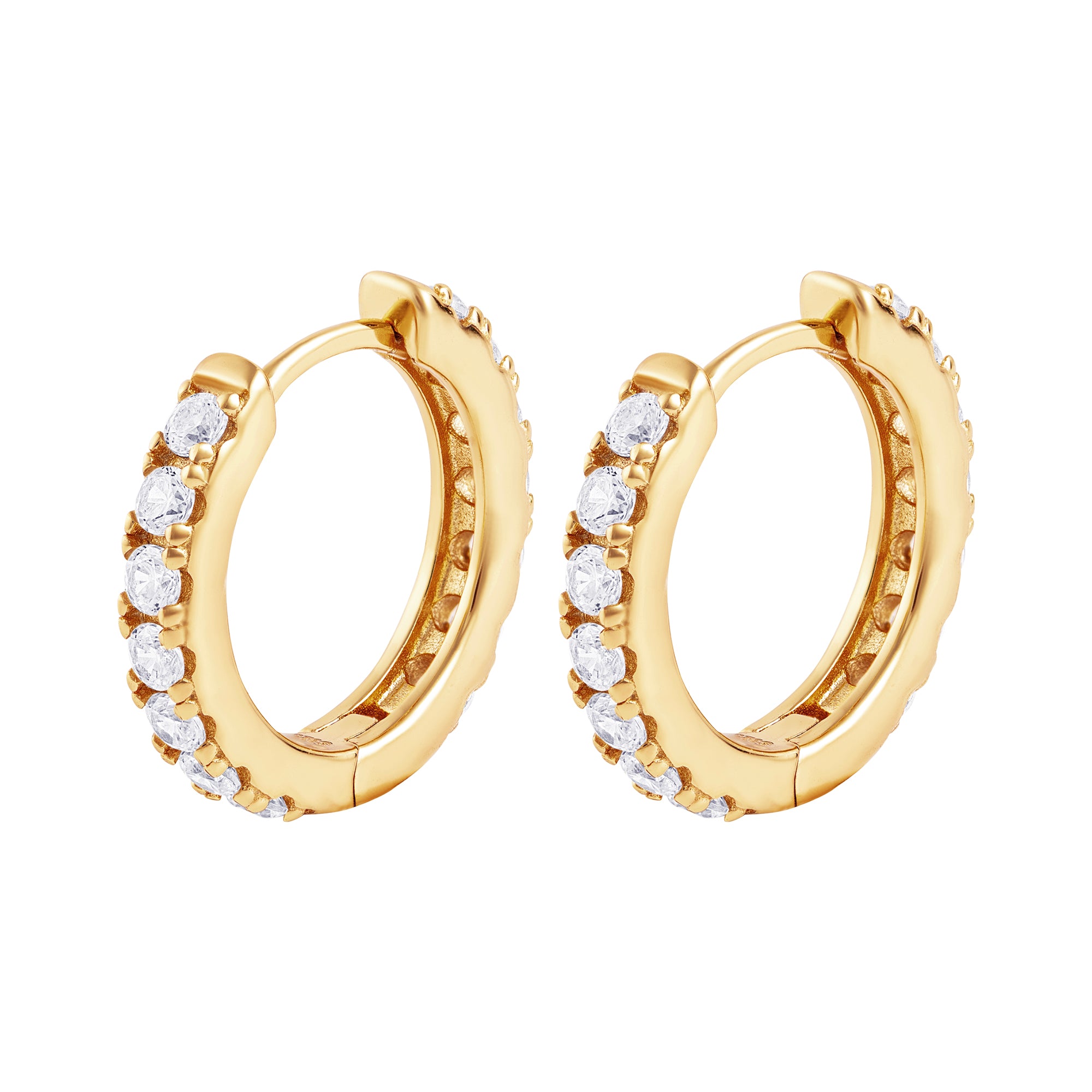 Kolczyki Diamond 15mm Women Collection Złoto