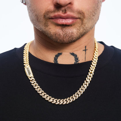Łańcuch Premium Diamond Cuban Link 10mm Złoto