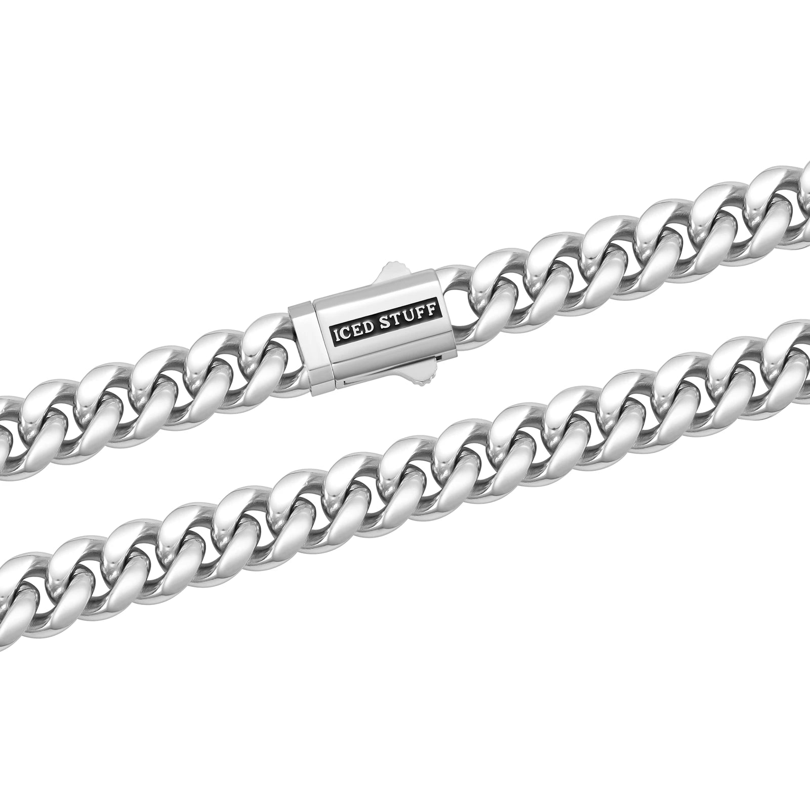 Bransoletka Premium Miami Cuban Link 10mm Białe Złoto
