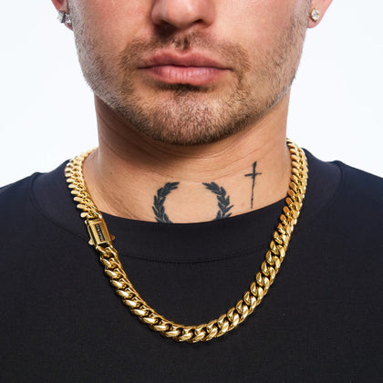 Łańcuch Premium Miami Cuban Link 12mm Złoto