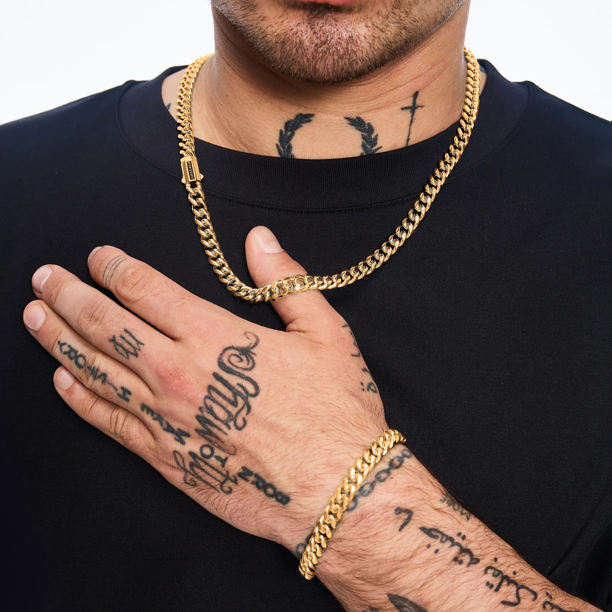Łańcuch Premium Miami Cuban Link 8mm Złoto